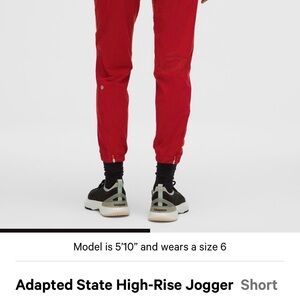 Lululemon Athletica Red High-Rise Joggers